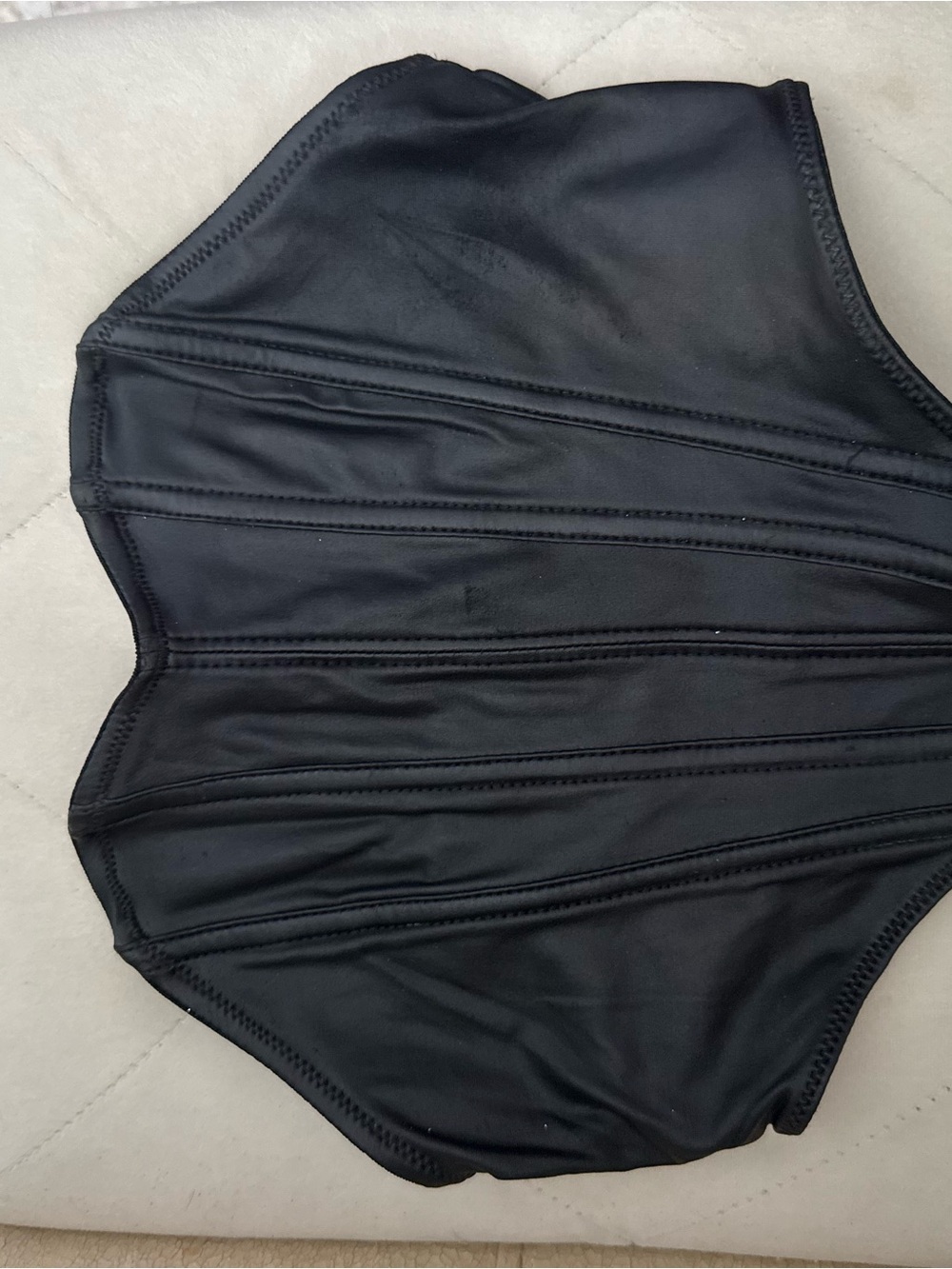 Black High-Waist Swim Bottoms